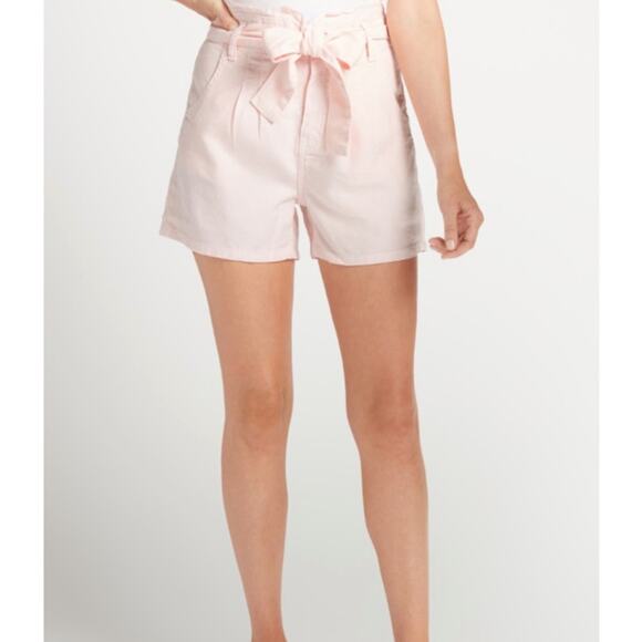 Hudson Shorts NWT Paperbag Pink Belted High Rise Stretch Lightweight Women’s 32 - Picture 3 of 5